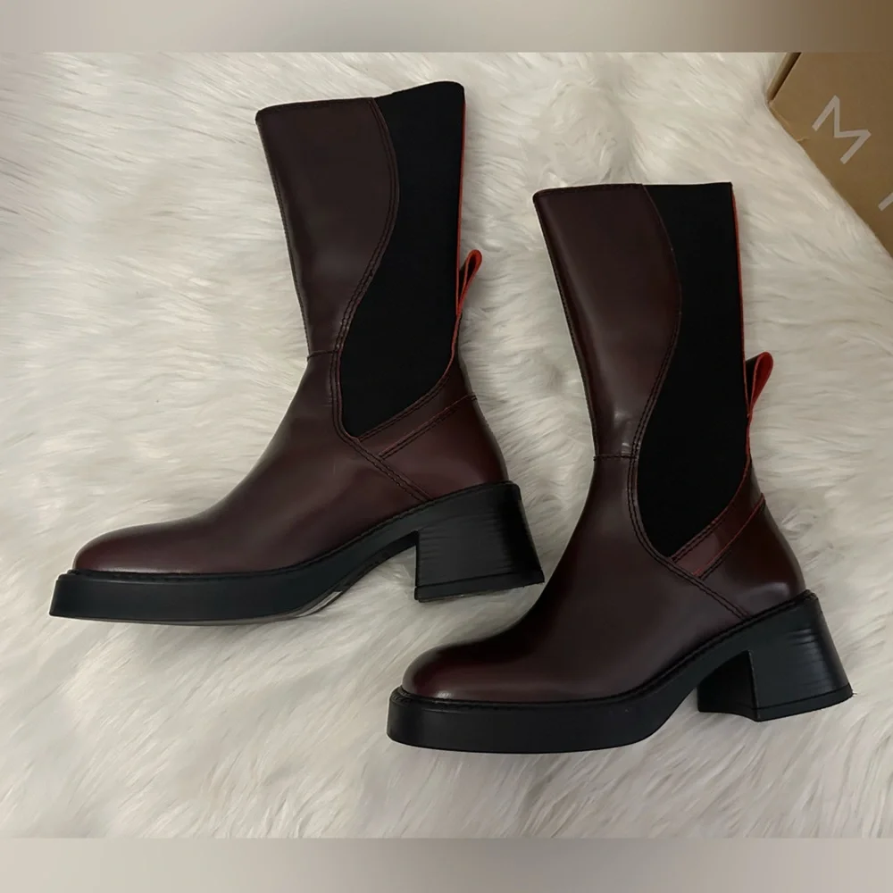 SOLD 💯 MIISTA Burgundy Flabia Boots - Handcrafted Calfskin - Size 36 (US 5.5) - Picture 6 of 8